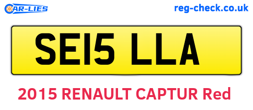 SE15LLA are the vehicle registration plates.