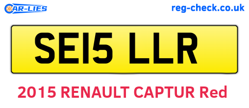 SE15LLR are the vehicle registration plates.
