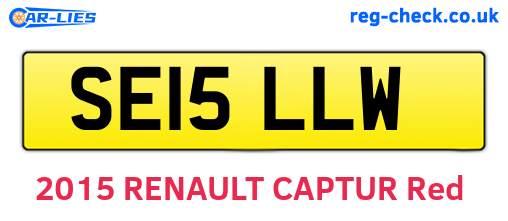 SE15LLW are the vehicle registration plates.