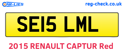 SE15LML are the vehicle registration plates.
