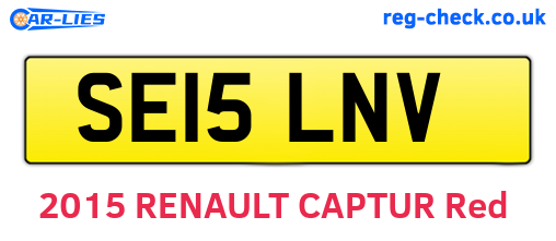 SE15LNV are the vehicle registration plates.