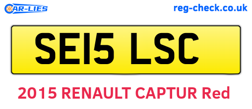 SE15LSC are the vehicle registration plates.