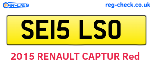 SE15LSO are the vehicle registration plates.