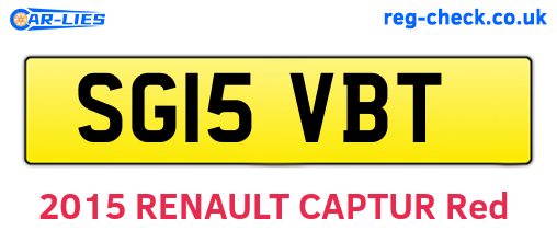 SG15VBT are the vehicle registration plates.