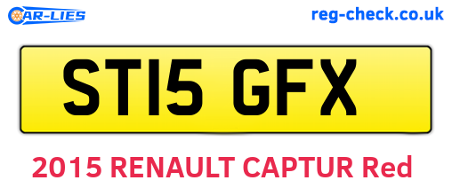ST15GFX are the vehicle registration plates.