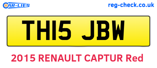 TH15JBW are the vehicle registration plates.