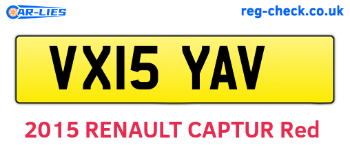 VX15YAV are the vehicle registration plates.