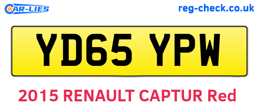 YD65YPW are the vehicle registration plates.