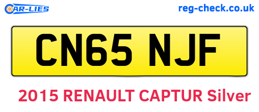 CN65NJF are the vehicle registration plates.