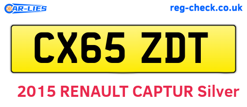 CX65ZDT are the vehicle registration plates.