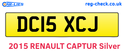 DC15XCJ are the vehicle registration plates.