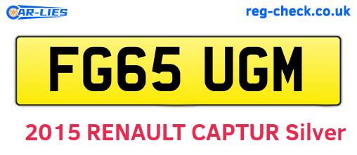 FG65UGM are the vehicle registration plates.