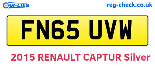 FN65UVW are the vehicle registration plates.