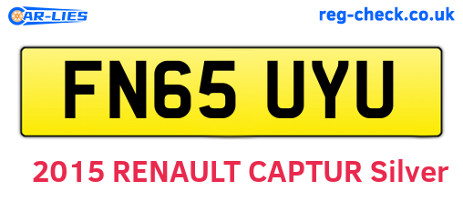 FN65UYU are the vehicle registration plates.