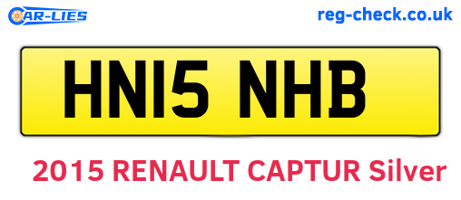 HN15NHB are the vehicle registration plates.