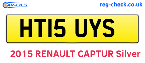 HT15UYS are the vehicle registration plates.