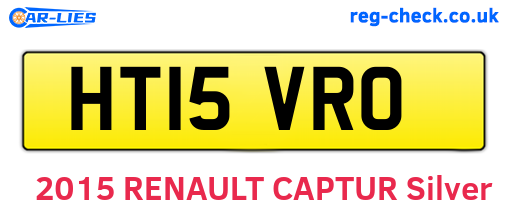 HT15VRO are the vehicle registration plates.