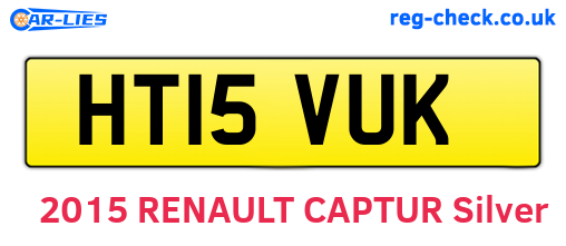 HT15VUK are the vehicle registration plates.