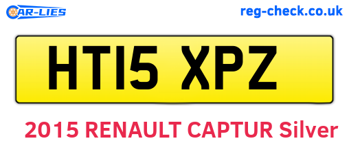 HT15XPZ are the vehicle registration plates.