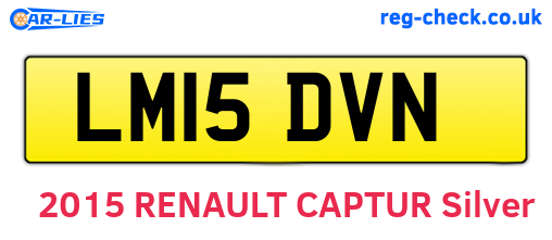 LM15DVN are the vehicle registration plates.