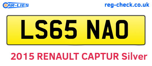 LS65NAO are the vehicle registration plates.