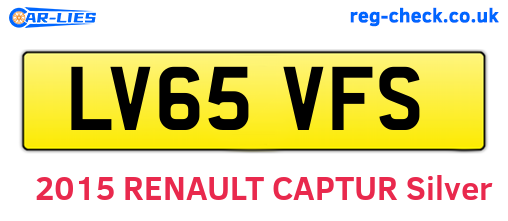 LV65VFS are the vehicle registration plates.