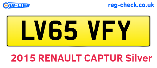 LV65VFY are the vehicle registration plates.