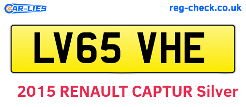 LV65VHE are the vehicle registration plates.