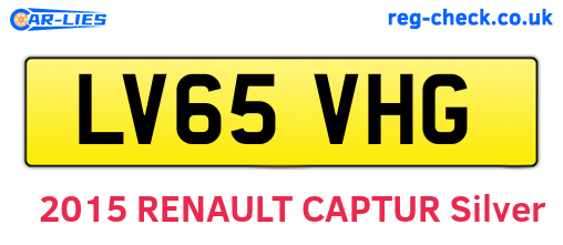 LV65VHG are the vehicle registration plates.