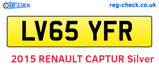 LV65YFR are the vehicle registration plates.