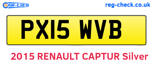 PX15WVB are the vehicle registration plates.