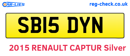 SB15DYN are the vehicle registration plates.