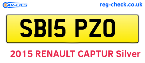 SB15PZO are the vehicle registration plates.