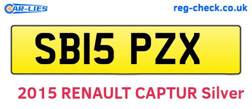 SB15PZX are the vehicle registration plates.