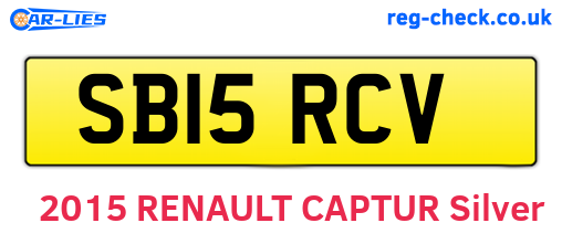 SB15RCV are the vehicle registration plates.