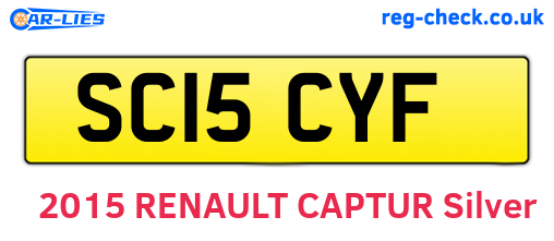 SC15CYF are the vehicle registration plates.