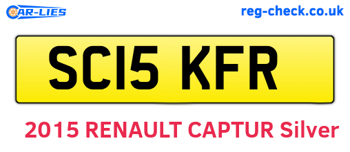 SC15KFR are the vehicle registration plates.