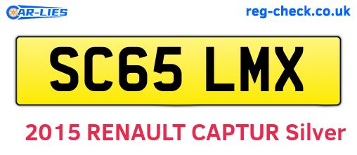SC65LMX are the vehicle registration plates.