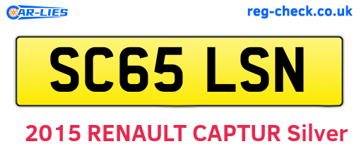 SC65LSN are the vehicle registration plates.