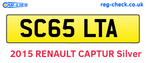 SC65LTA are the vehicle registration plates.