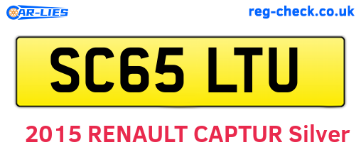 SC65LTU are the vehicle registration plates.