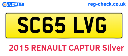 SC65LVG are the vehicle registration plates.