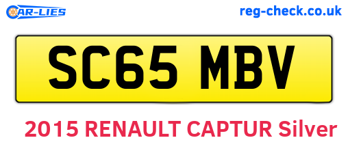 SC65MBV are the vehicle registration plates.