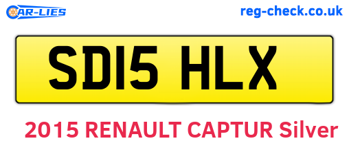 SD15HLX are the vehicle registration plates.