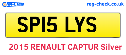 SP15LYS are the vehicle registration plates.