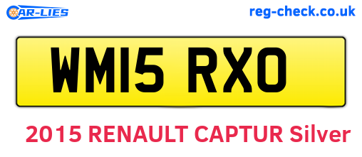 WM15RXO are the vehicle registration plates.