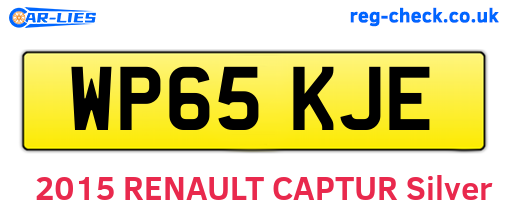 WP65KJE are the vehicle registration plates.