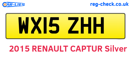 WX15ZHH are the vehicle registration plates.