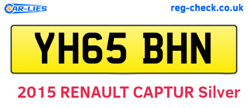 YH65BHN are the vehicle registration plates.