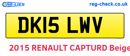 DK15LWV are the vehicle registration plates.